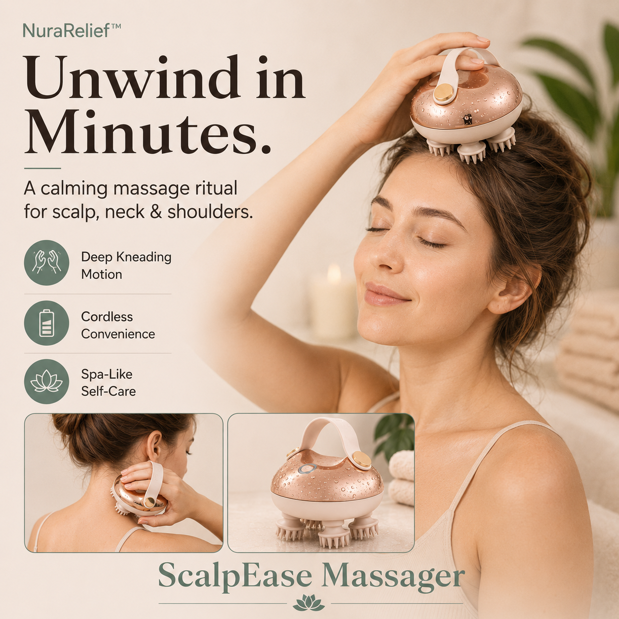 NuraRelief™ ScalpEase Massager